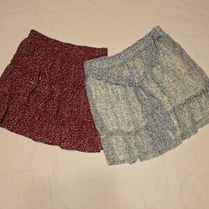 2 Floral Print Skirts Medium